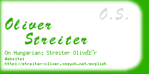 oliver streiter business card